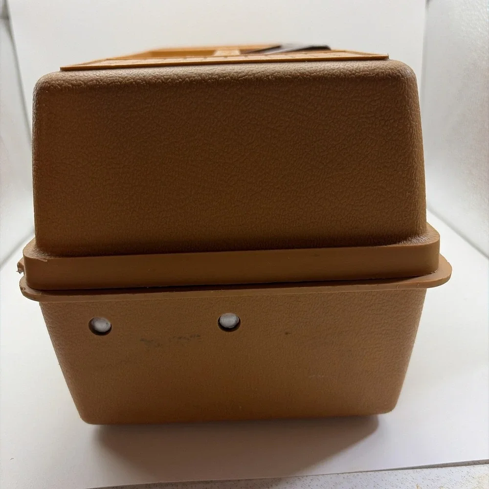 Fenwick 1050 Vintage 1980s Burnt Orange Fishing Tackle Box 2-Tray Dadcore Retro